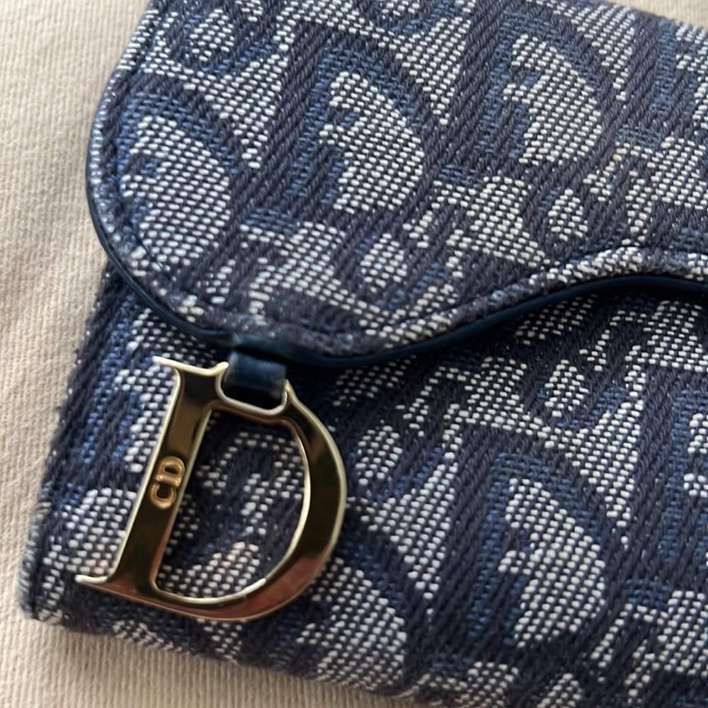 🔥DIOR saddle denim compact wallet vintage - Picture 2 of 12